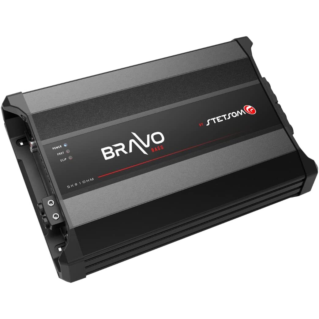 Stetsom Bravo BASS 5K Digital Amplifier Mono 1 Ohm EQ Class D HD Subwoofer 5000 Watts RMS BASS Booster